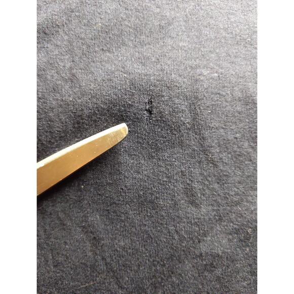 Vince Womens Medium Tunic Top Navy Cotton Short Sleeve Long Length Basic - Picture 9 of 9